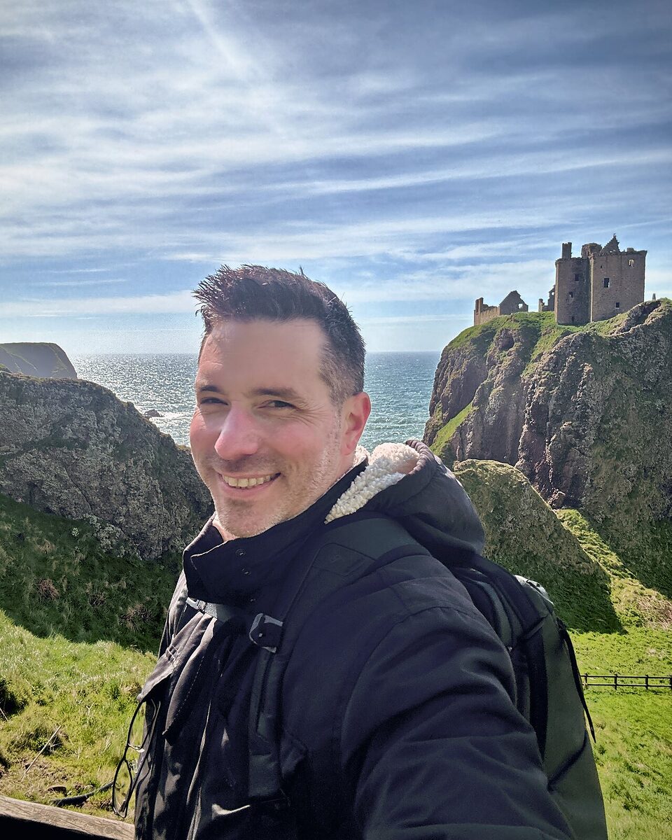 RJ Palombo at Dunnottar Castle, Scotland
